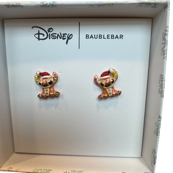 Disney's Angel (Lilo & Stitch) in Santa Hat Pierced Post Holiday Earrings -NIB - Picture 3 of 3